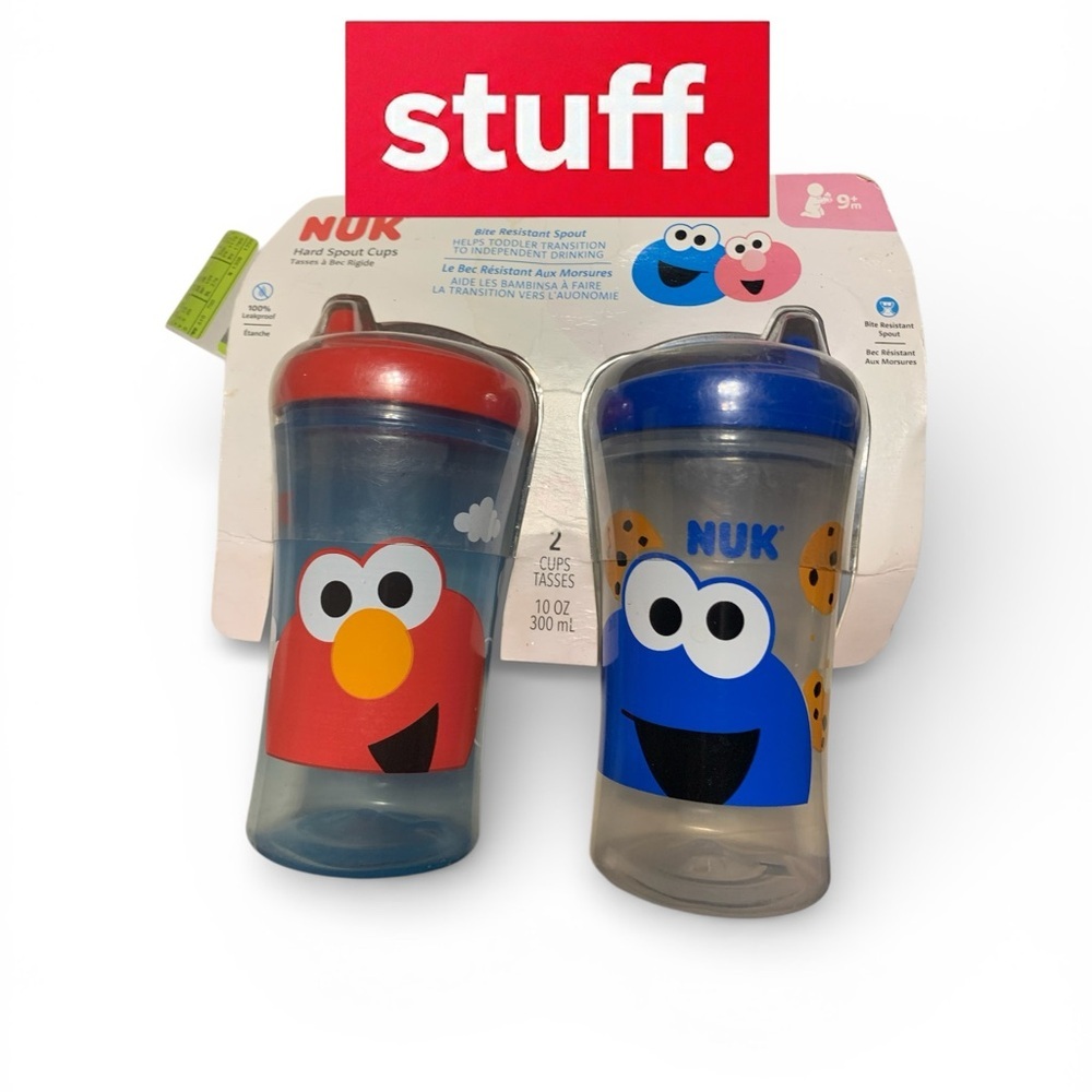 NUK Sesame Street Sippy Cups - Red and Blue
